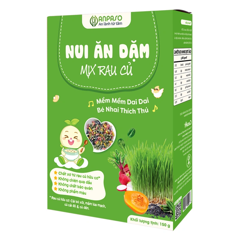Nui mix rau củ Anpaso hình xoắn 150g (từ 6 tháng) 2