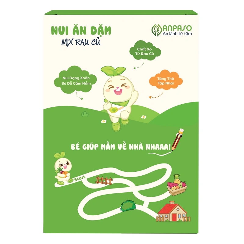 Nui mix rau củ Anpaso hình xoắn 150g (từ 6 tháng) 4
