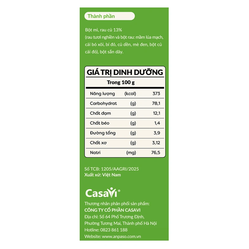 Nui mix rau củ Anpaso hình xoắn 150g (từ 6 tháng) 8