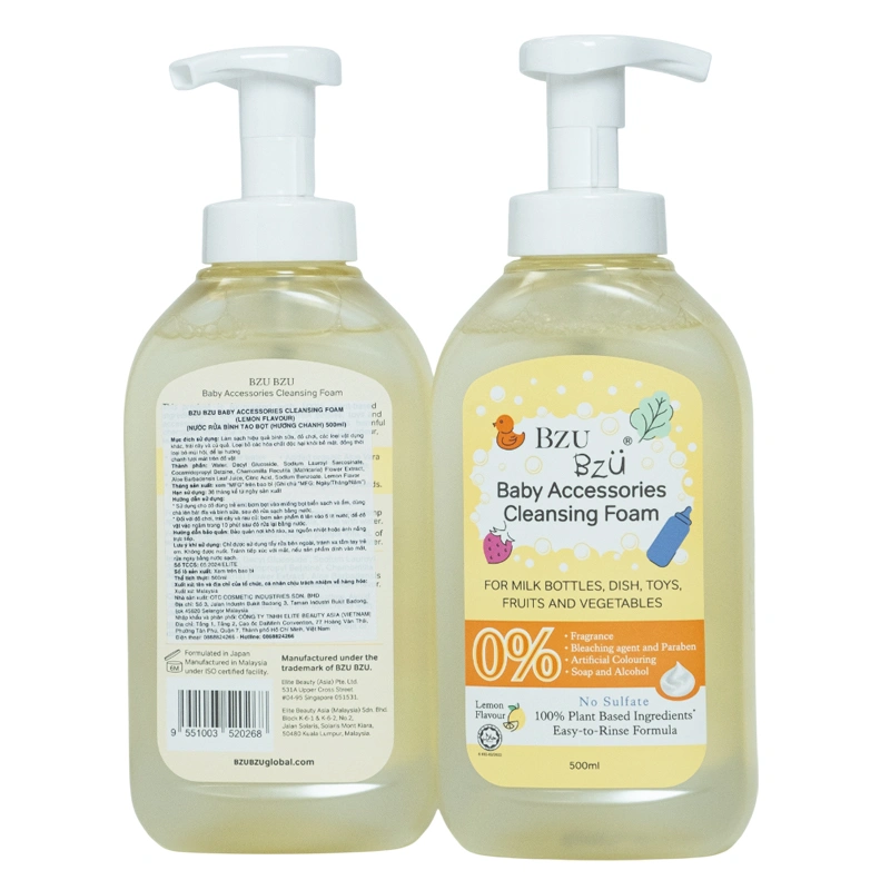 Nước rửa bình sữa BZU BZU chai 500 ml hương chanh 3