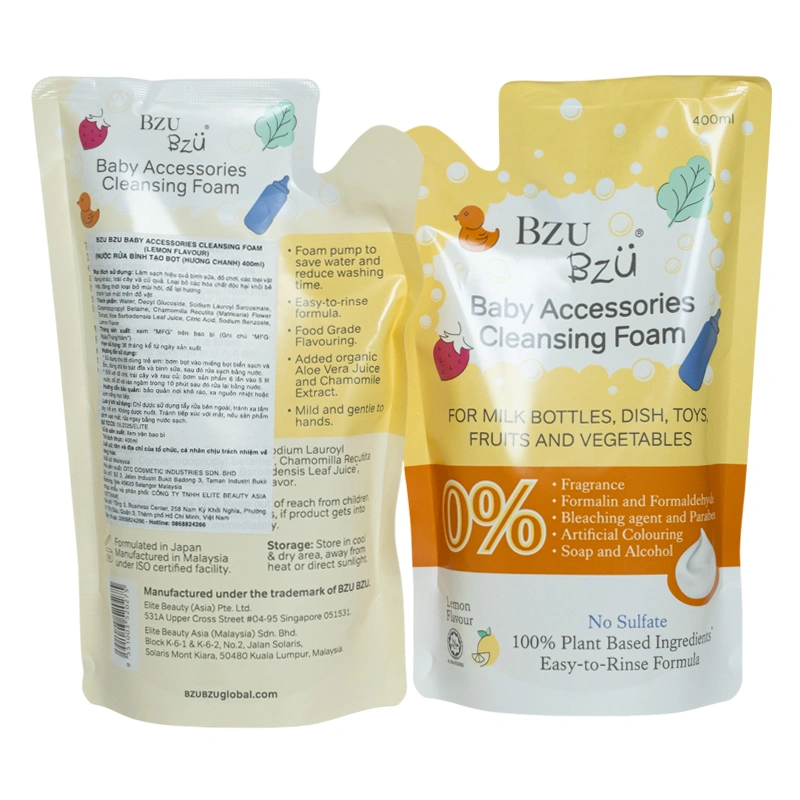 Nước rửa bình sữa BZU BZU chai 500 ml hương chanh 6