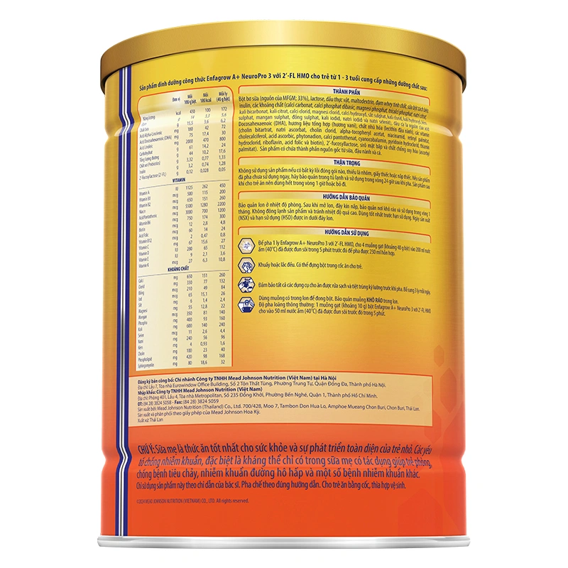Sữa bột Enfagrow A+ Neuropro số 3 hương vani 1.7 kg (1 - 3 tuổi) - Giao bao bì ngẫu nhiên 10
