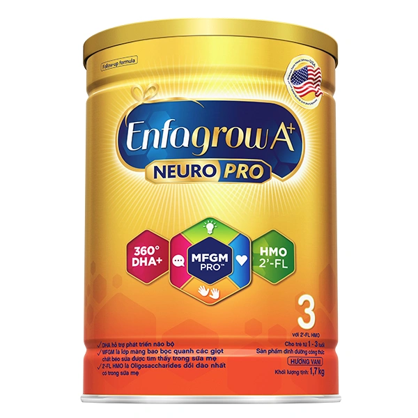 Sữa bột Enfagrow A+ Neuropro số 3 hương vani 1.7 kg (1 - 3 tuổi) - Giao bao bì ngẫu nhiên 1