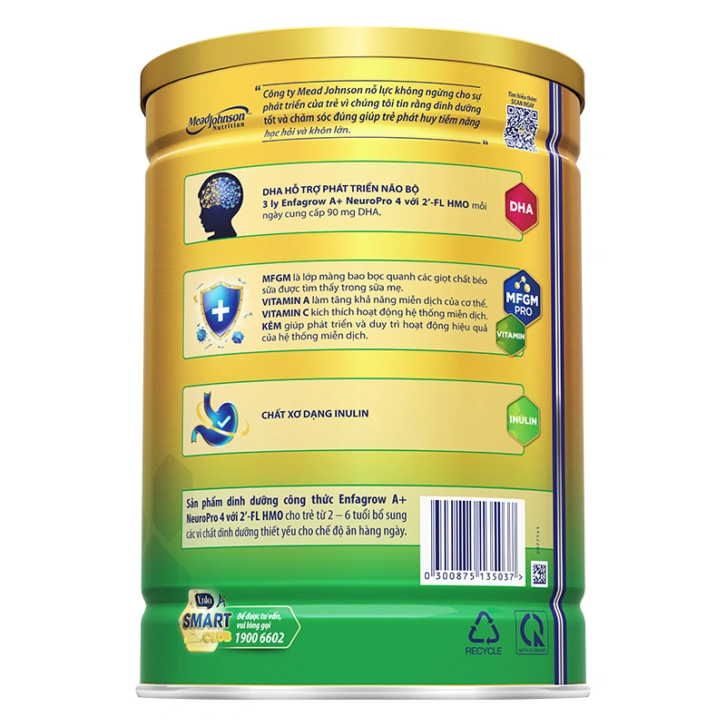 Sữa bột Enfagrow A+ Neuropro số 4 hương vani 1.7 kg (2 - 6 tuổi) - Giao bao bì ngẫu nhiên 3