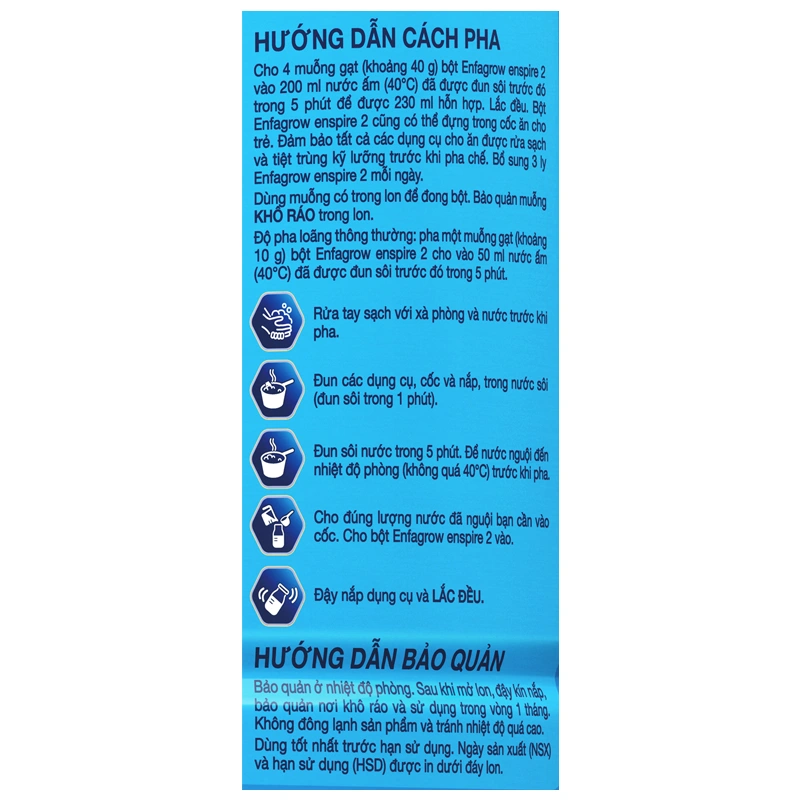 Sữa bột Enfagrow Enspire số 2 850g (1 - 3 tuổi) - Giao bao bì ngẫu nhiên 8