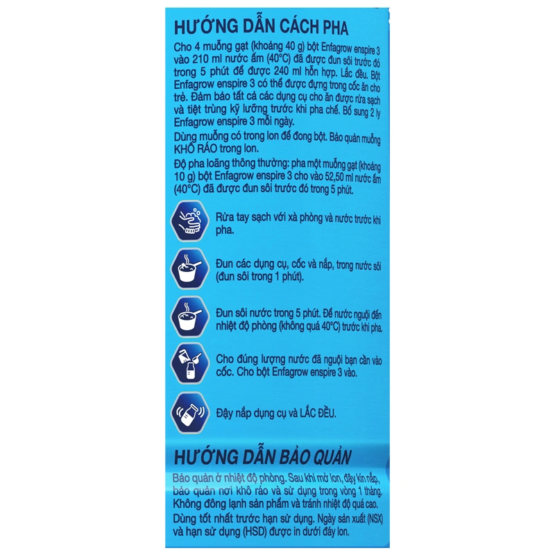 Sữa bột Enfagrow Enspire số 3 850g (2 - 6 tuổi) - Giao bao bì ngẫu nhiên 8