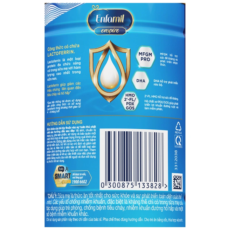 Sữa bột Enfamil Enspire số 1 850g (0 - 12 tháng) 16