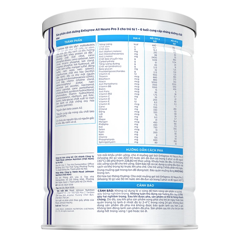 Sữa bột Enfagrow A2 Neuropro số 3 (đạm quý A2) 800g (1 - 6 tuổi) - Giao bao bì ngẫu nhiên 4