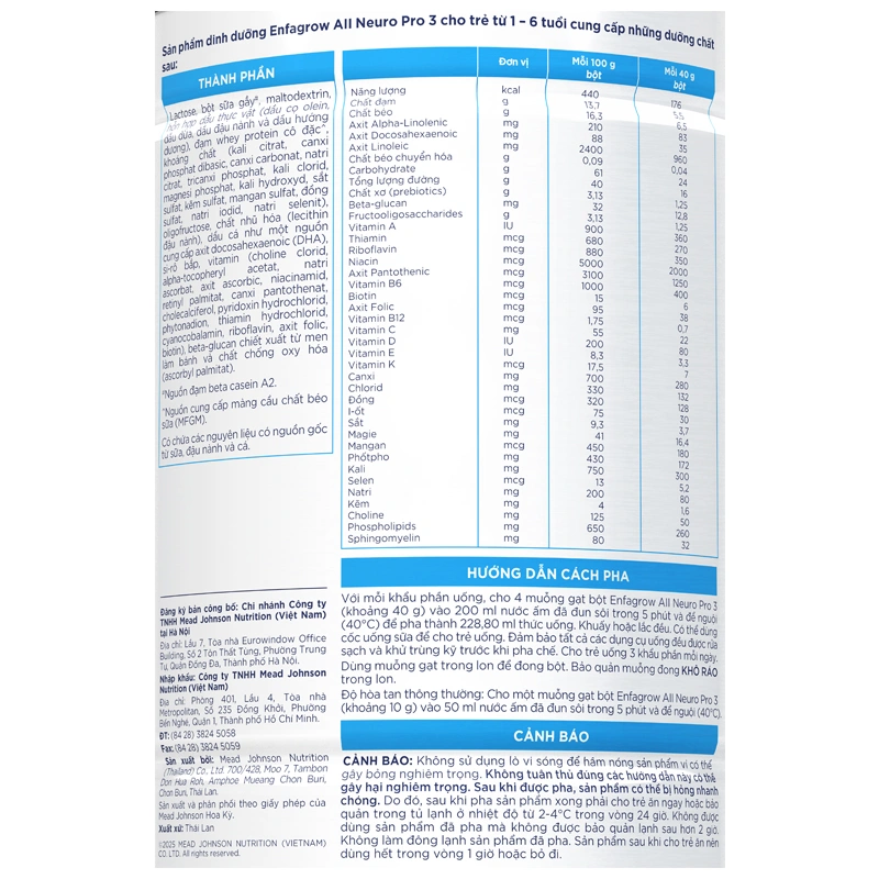Sữa bột Enfagrow A2 Neuropro số 3 (đạm quý A2) 800g (1 - 6 tuổi) - Giao bao bì ngẫu nhiên 6