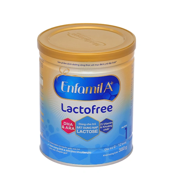 Sữa bột Enfamil A+ Lactofree 380g (0 - 12 tháng) dành cho trẻ không dung nạp đường lactose 1