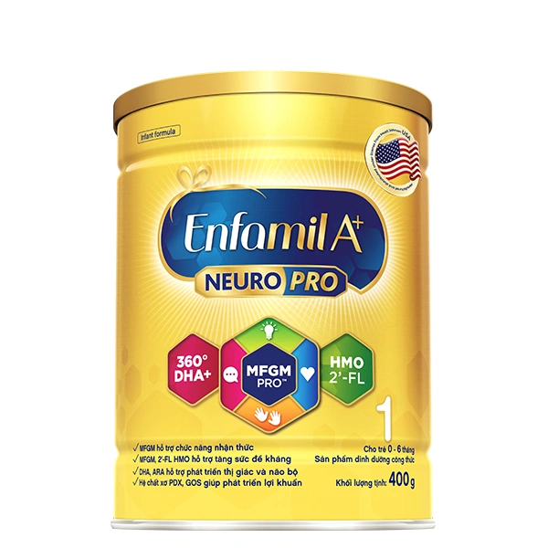 Sữa bột Enfamil A+ Neuropro số 1 400g (0 - 6 tháng) - Giao bao bì ngẫu nhiên 1