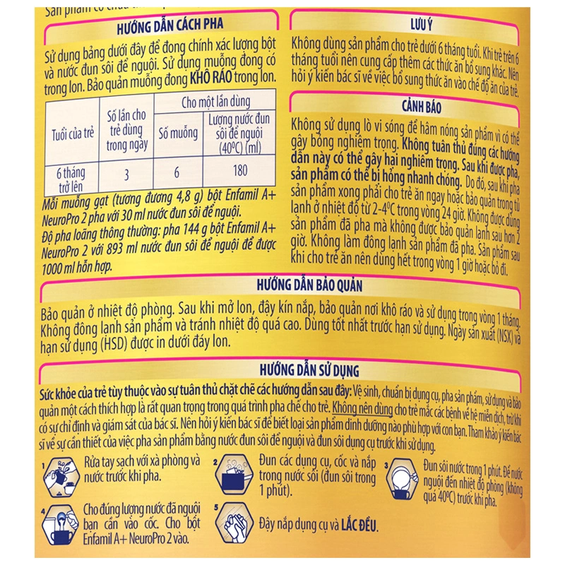 Sữa bột Enfamil A+ Neuropro số 2 830g (6 - 12 tháng) - Giao bao bì ngẫu nhiên 13