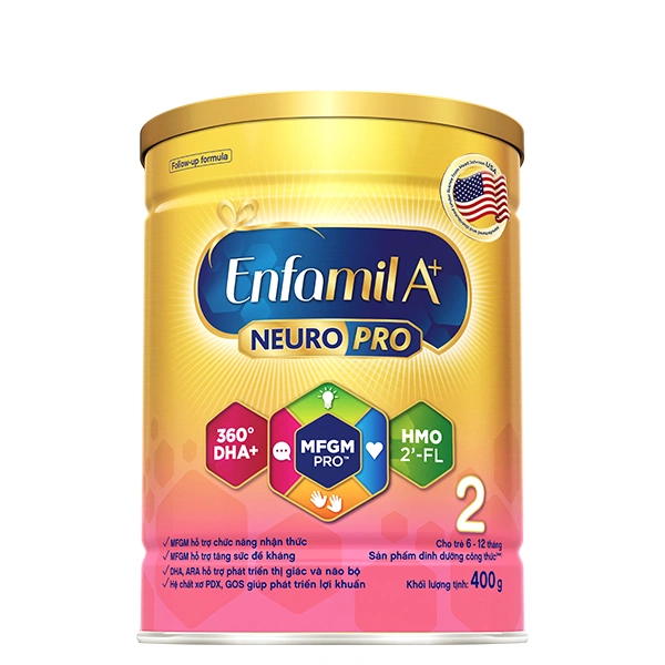 Sữa bột Enfamil A+ Neuropro số 2 400g (6 - 12 tháng) - Giao bao bì ngẫu nhiên 1