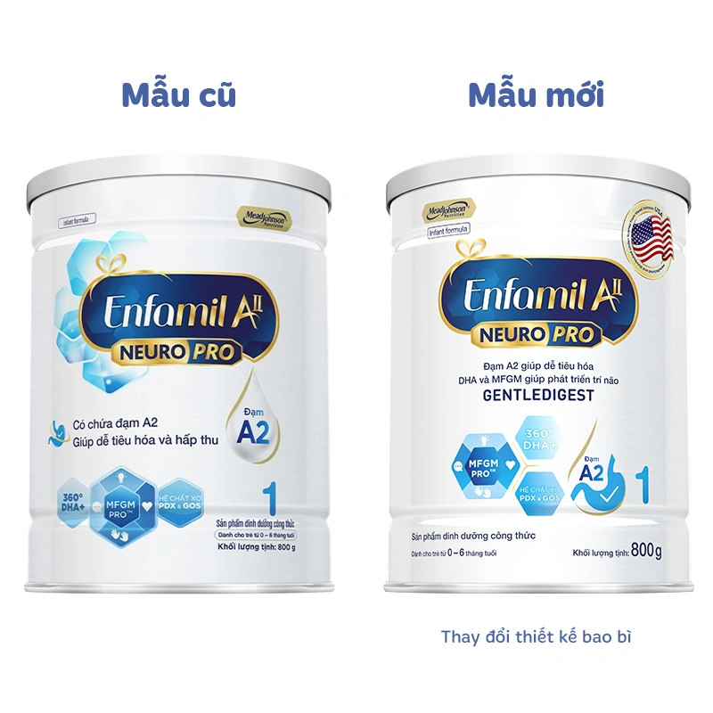 Sữa bột Enfamil A2 Neuropro Infant Formula số 1 (đạm quý A2) 350g (0 - 6 tháng) - Giao bao bì ngẫu nhiên 8