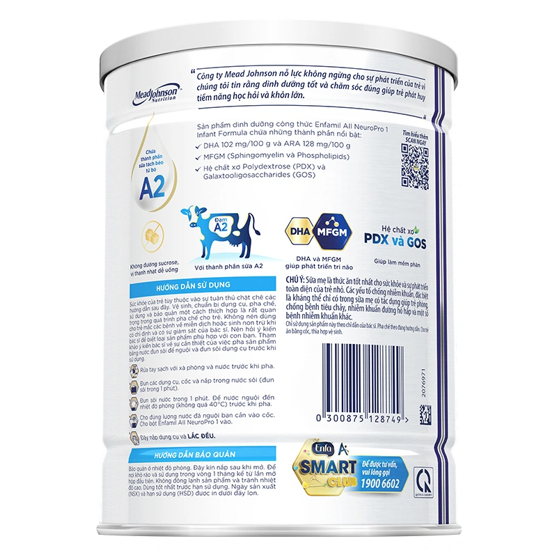 Sữa bột Enfamil A2 Neuropro Infant Formula số 1 (đạm quý A2) 350g (0 - 6 tháng) - Giao bao bì ngẫu nhiên 9