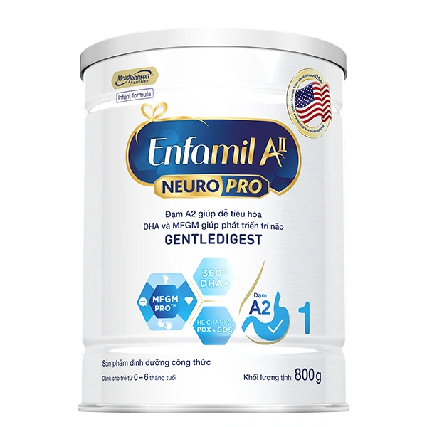 Sữa bột Enfamil A2 Neuropro Infant Formula số 1 (đạm quý A2) 800g (0 - 6 tháng) - Giao bao bì ngẫu nhiên 1