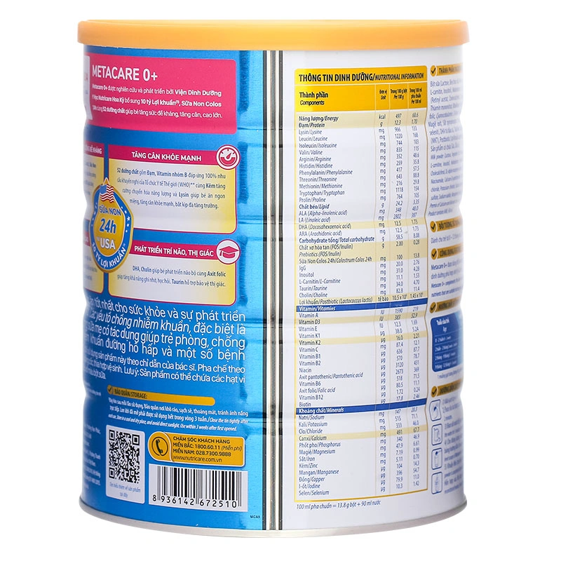 Sữa bột MetaCare Eco 0+ (sữa non) 800g (0 - 12 tháng) 5