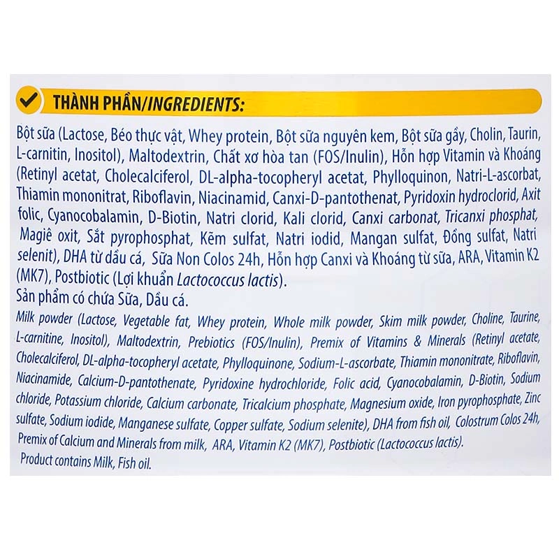 Sữa bột MetaCare Eco 0+ (sữa non) 800g (0 - 12 tháng) 8
