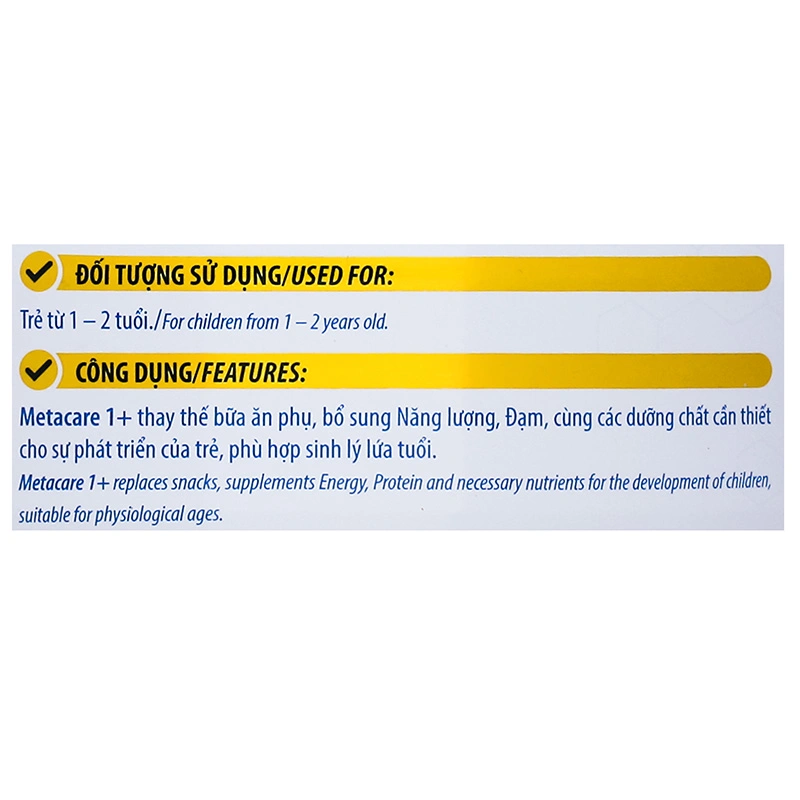Sữa bột MetaCare Eco 1+ (sữa non) 850g (1 - 2 tuổi) 10