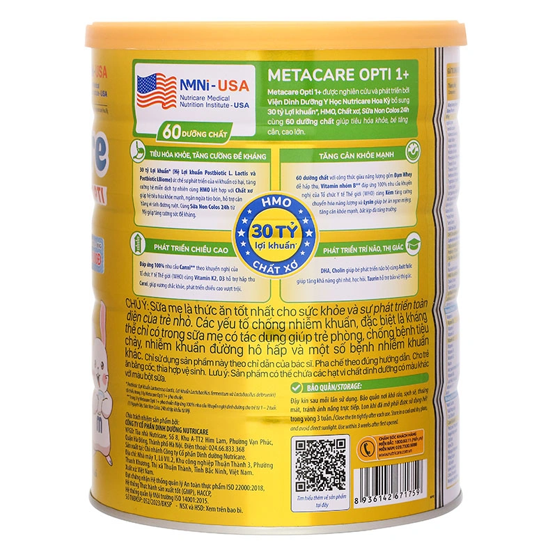 Sữa bột MetaCare Opti 1+ (sữa non) 850g (1 - 2 tuổi) 4
