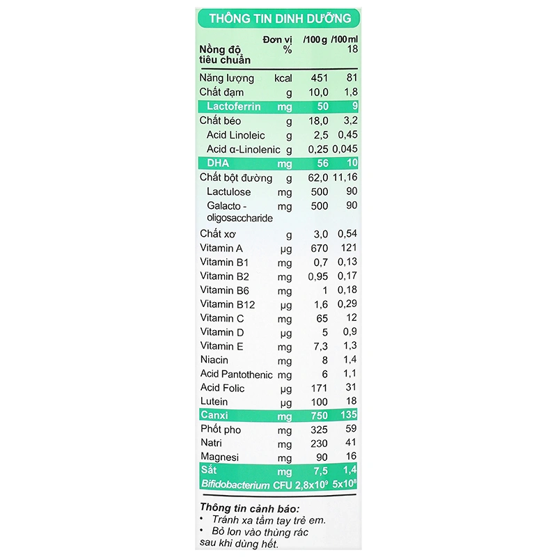 Sữa bột Morinaga Kodomil số 3 hương vani 800g (từ 3 tuổi) (mẫu mới) 8
