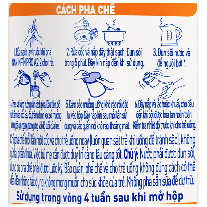 Sữa bột NAN InfiniPro A2 6HMO số 2 (đạm quý A2) 400g (1 - 2 tuổi) 8