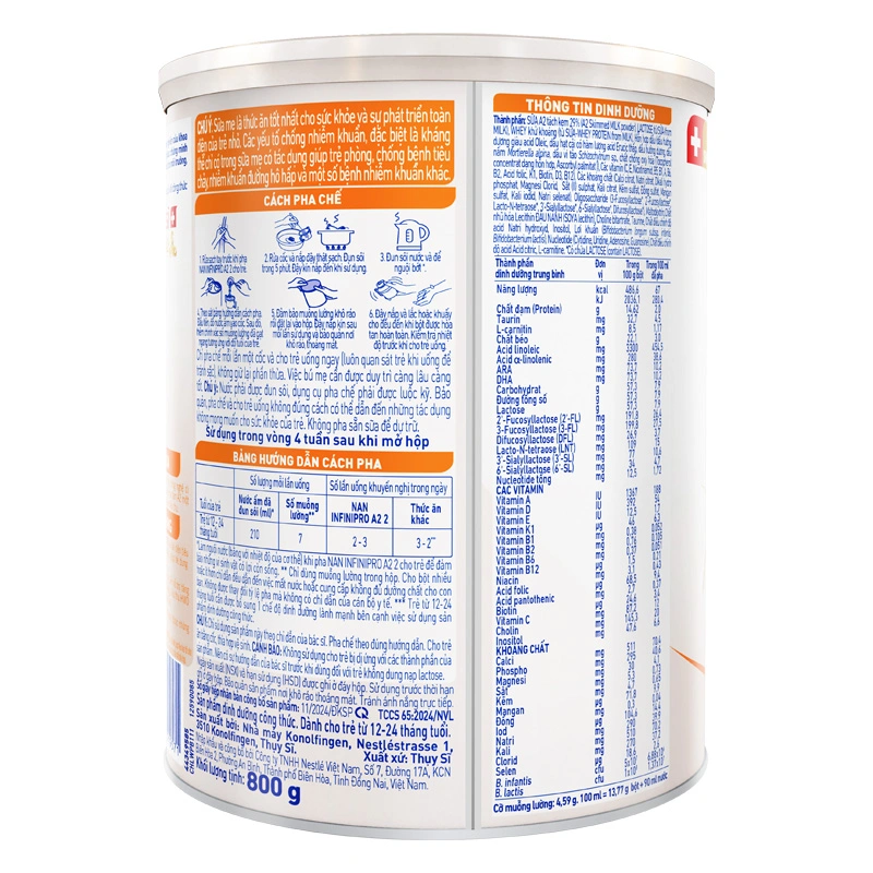 Sữa bột NAN InfiniPro A2 6HMO số 2 (đạm quý A2) 400g (1 - 2 tuổi) 11