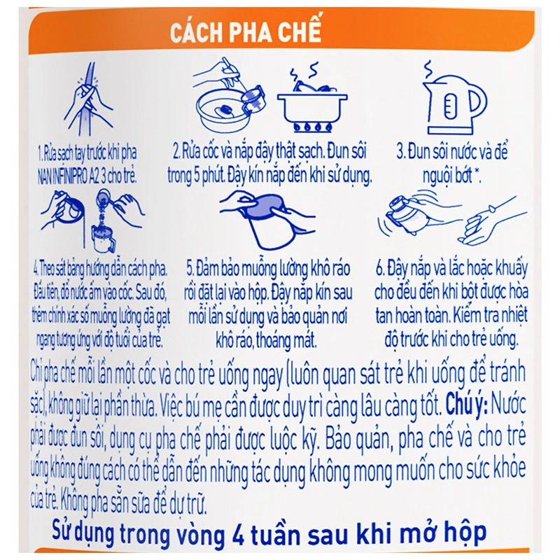 Combo 2 sữa bột NAN InfiniPro A2 6HMO số 3 (đạm quý A2) 800g (2 - 6 tuổi) 24