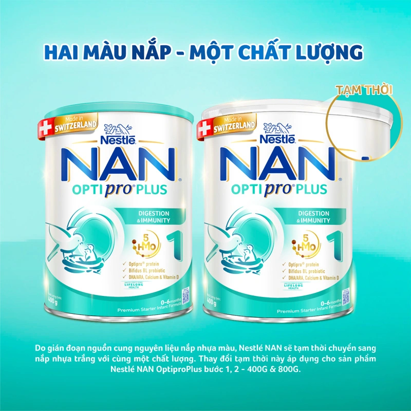 Sữa bột NAN Optipro Plus số 1 400g (0 - 6 tháng) - Giao bao bì ngẫu nhiên 2