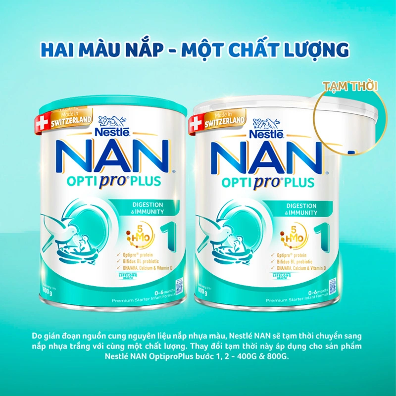 Sữa bột NAN Optipro Plus số 1 400g (0 - 6 tháng) - Giao bao bì ngẫu nhiên 9