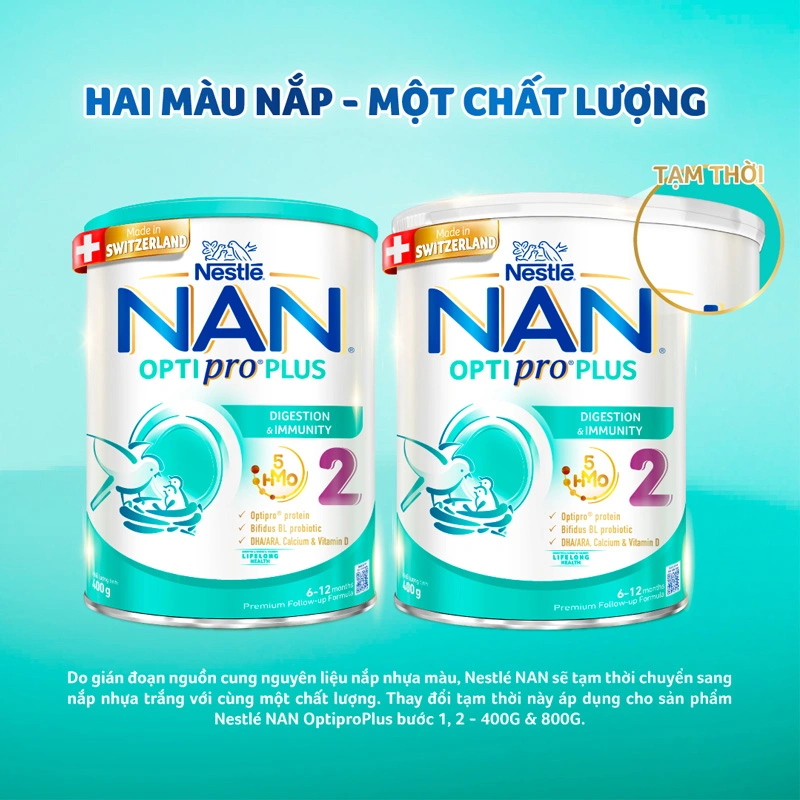 Sữa bột NAN Optipro Plus số 2 800g (6 - 12 tháng) - Giao bao bì ngẫu nhiên 9
