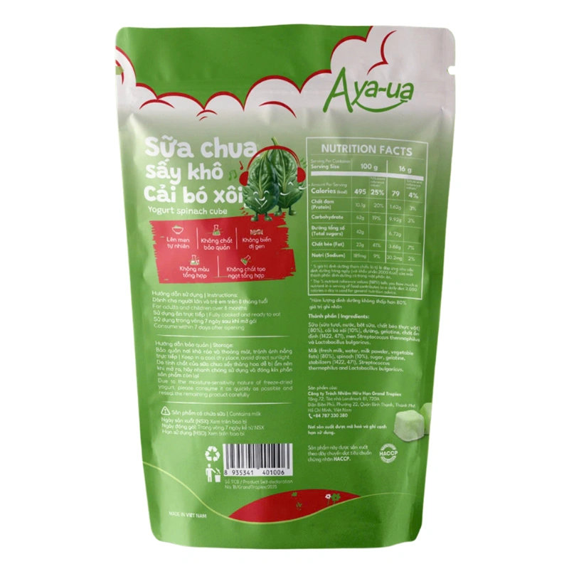 Sữa chua khô sấy thăng hoa vị cà chua Aya-ua gói 16g (từ 8 tháng) 8