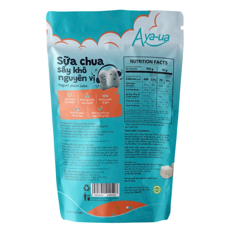 Sữa chua khô sấy thăng hoa vị cà chua Aya-ua gói 16g (từ 8 tháng) 20
