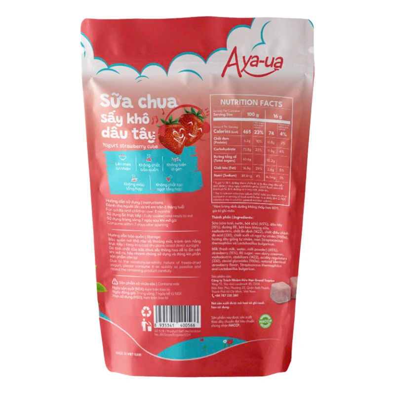 Sữa chua khô sấy thăng hoa vị cà chua Aya-ua gói 16g (từ 8 tháng) 5