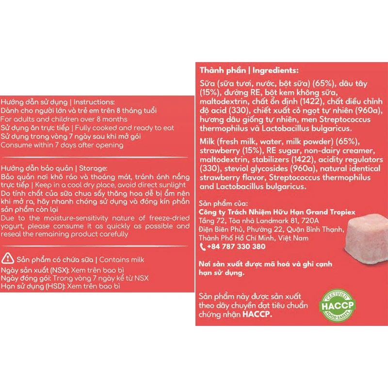 Sữa chua khô sấy thăng hoa vị cà chua Aya-ua gói 16g (từ 8 tháng) 7