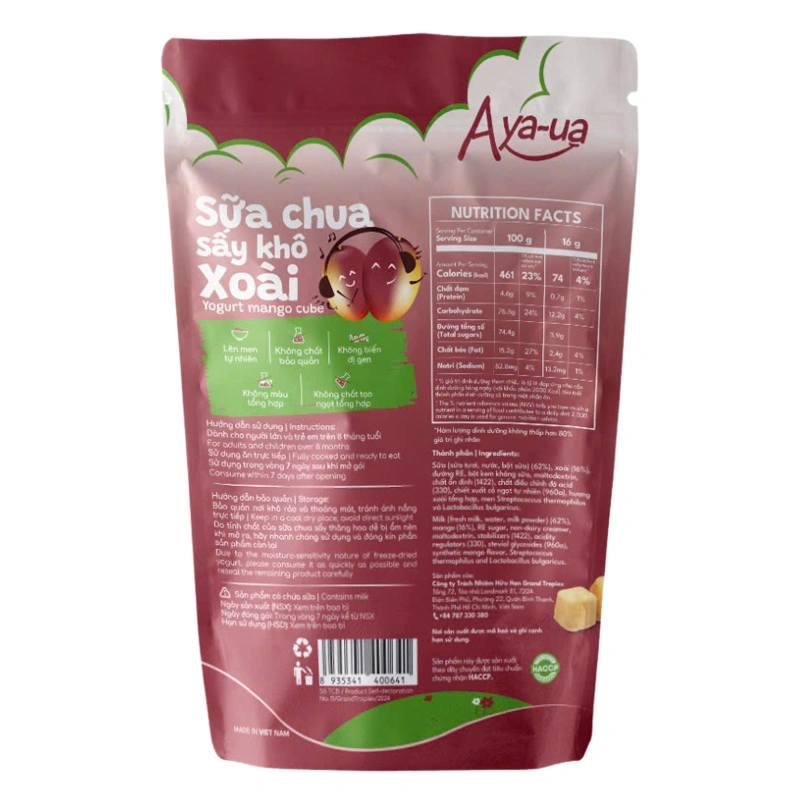 Sữa chua khô sấy thăng hoa vị cà chua Aya-ua gói 16g (từ 8 tháng) 23