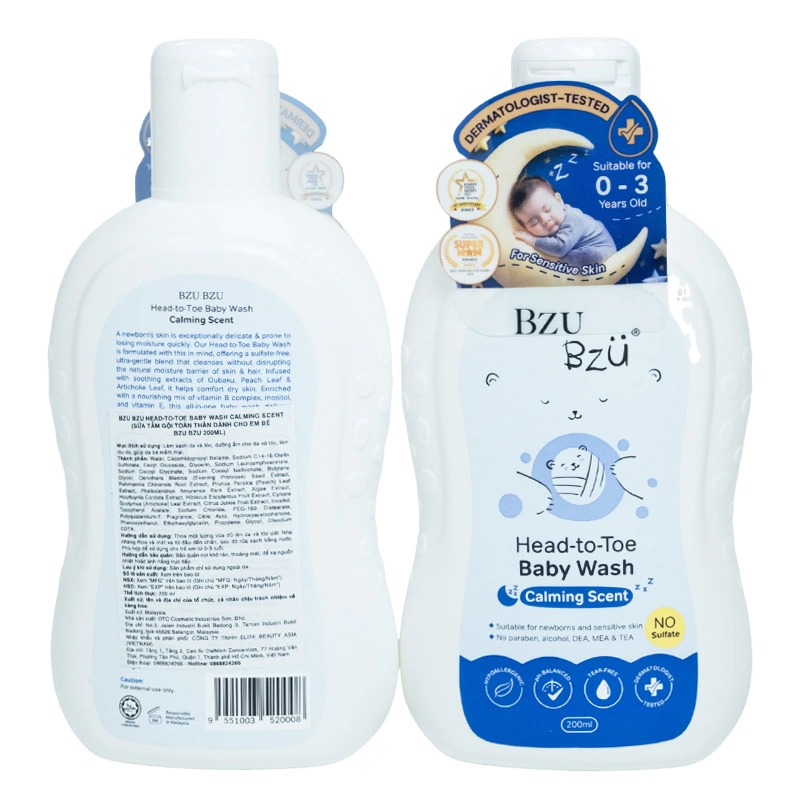 Sữa tắm & gội 2in1 cho bé BZU BZU hương dịu nhẹ 200 ml (0 - 3 tuổi) 3