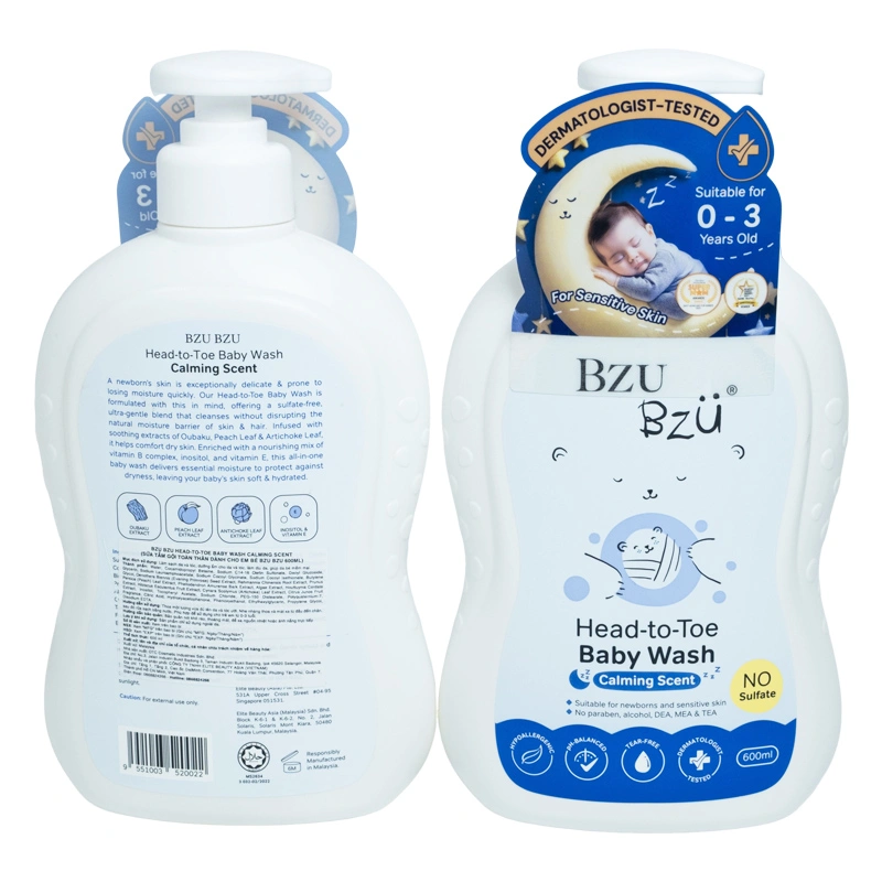 Sữa tắm & gội 2in1 cho bé BZU BZU hương dịu nhẹ 200 ml (0 - 3 tuổi) 6