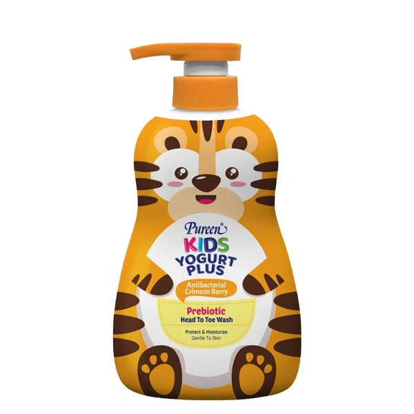 Sữa tắm & gội 2in1 cho bé Pureen Prebiotic tinh chất sữa chua