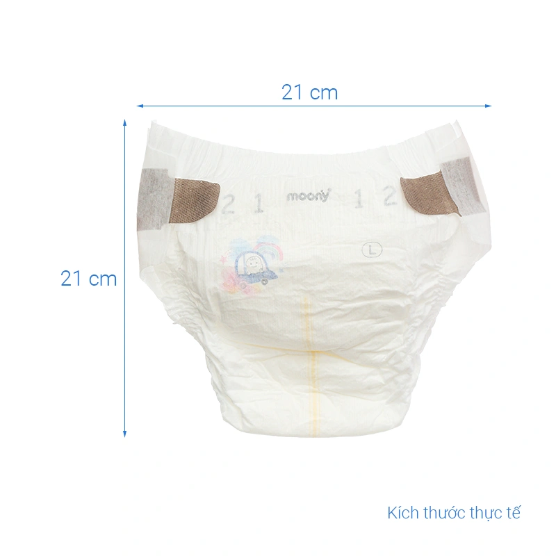 Tã dán Moony Dịu nhẹ size L 38 miếng (9 - 14 kg) - Giao bao bì ngẫu nhiên 8