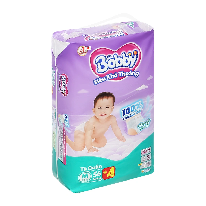 Tã quần Bobby size M 56 + 4 miếng (6 - 11 kg) - Giao bao bì ngẫu nhiên 4