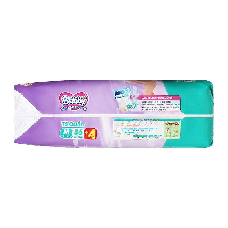 Tã quần Bobby size M 56 + 4 miếng (6 - 11 kg) - Giao bao bì ngẫu nhiên 5