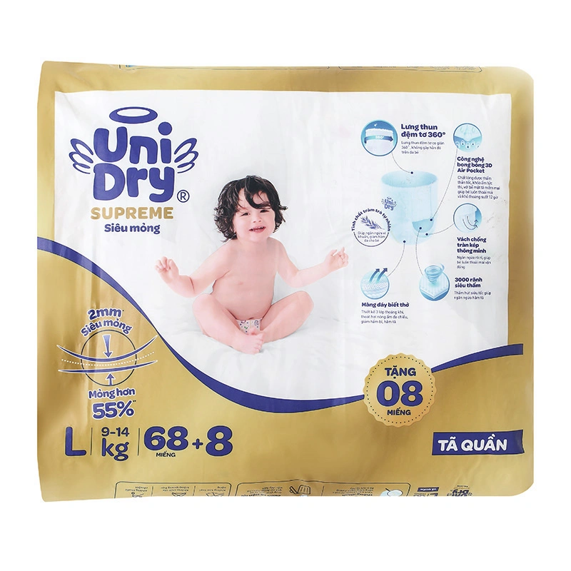 Tã quần Unidry Supreme Thin & Soft size XL 60 + 8 miếng (12 - 17 kg) 28