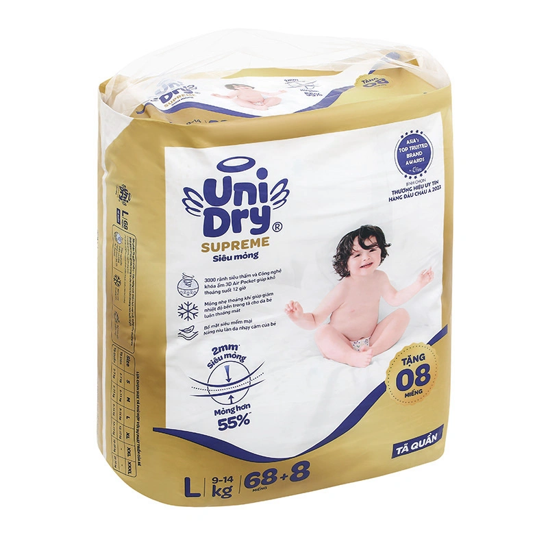 Tã quần Unidry Supreme Thin & Soft size XL 60 + 8 miếng (12 - 17 kg) 29