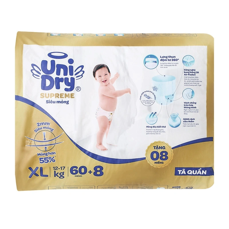 Tã quần Unidry Supreme Thin & Soft size XL 60 + 8 miếng (12 - 17 kg) 2