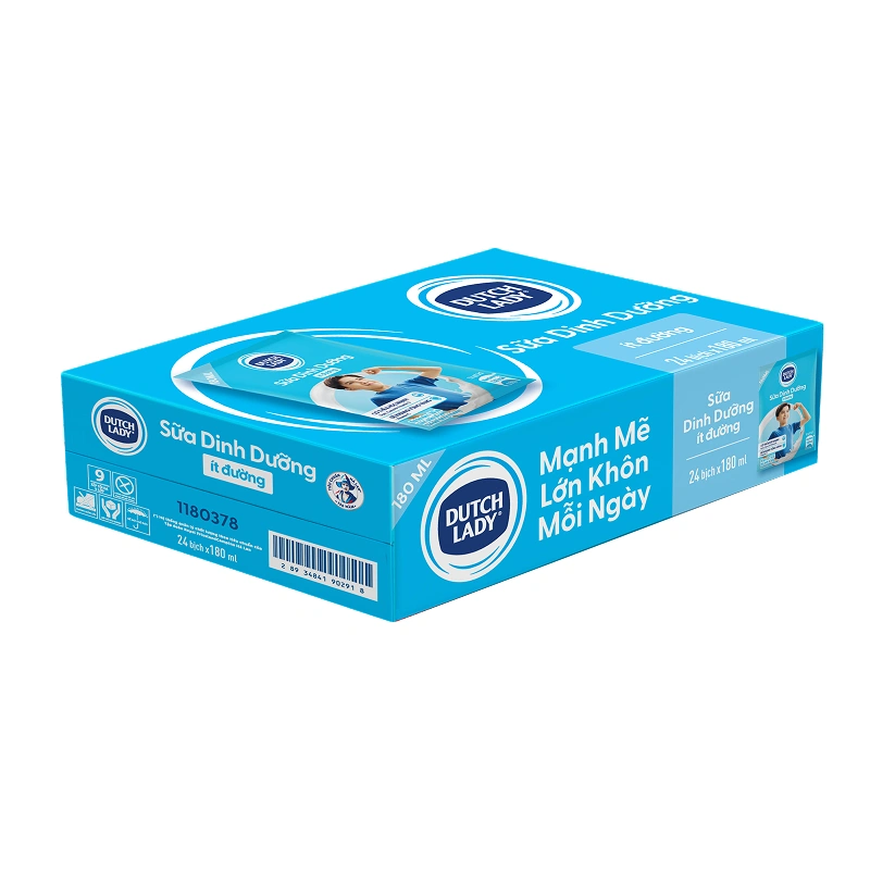 Thùng 24 bịch sữa dinh dưỡng Dutch Lady ít đường 180 ml (từ 1 tuổi) 2