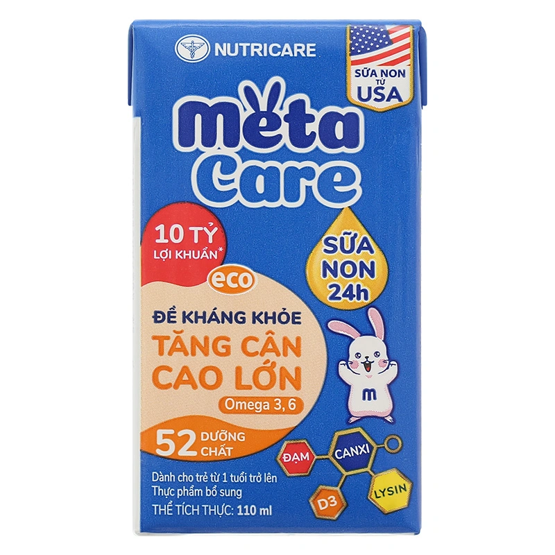Combo 3 thùng 48 hộp sữa non pha sẵn MetaCare Eco 110 ml (từ 1 tuổi) 31