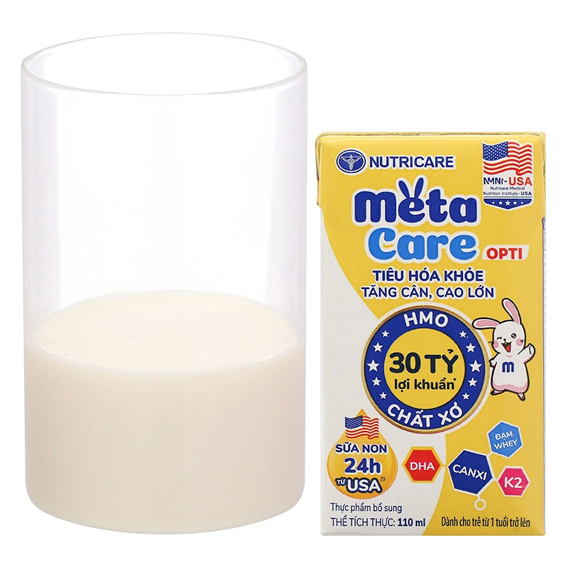 Thùng 48 hộp sữa pha sẵn MetaCare Opti 110 ml (từ 1 tuổi) 12