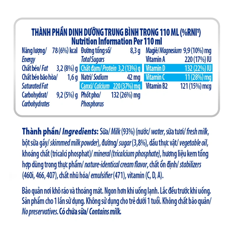 Thùng 48 hộp sữa tươi tiệt trùng Dutch Lady cao khỏe có đường 110 ml (từ 1 tuổi) 4