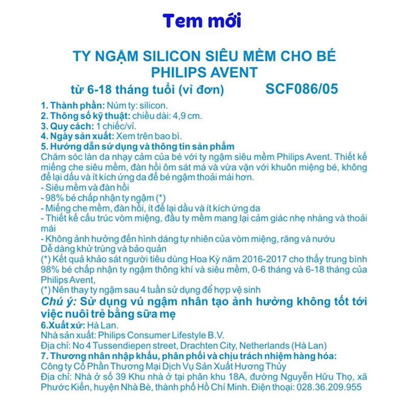Ti ngậm Philips Avent thông khí SCF086/05 (6 - 18 tháng) - Hình cá voi 9